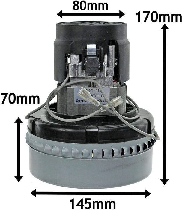 Vacuum Cleaner Motor for NUMATIC HENRY HETTY 1200W 2 Stage Bypass (240V, Class F)