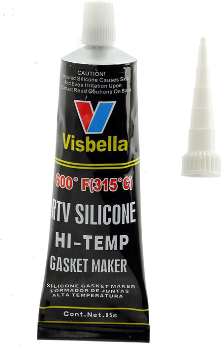 Visbella Silicone Engine Repair Gasket Seal Maker High Temperature Heat Resistant from -80ºF to 600ºF (Black, Pack of 4)