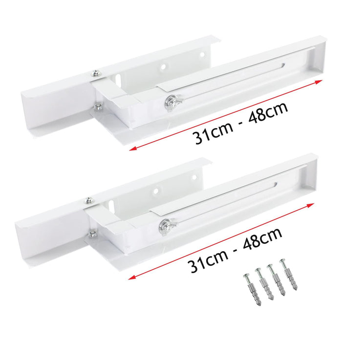 Wall Brackets Mounted Extendable Mountable Garage Workshop Tools Equipment White