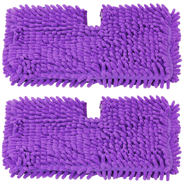 Coral Cover Pocket Pads for Shark SM200 S502 S7000 S3101 S3250 S3251 XT3101 Steam Cleaner Mop (Pack of 2, Purple)