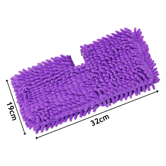Coral Cover Pocket Pads for Shark S2901 S3455 S3501 S3502 S3601 S3701 S3901 Steam Cleaner Mop (Pack of 4, Purple)