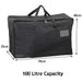 Extra Large Canvas Zipped Storage Bag (100 Litres, Black) Measurements 