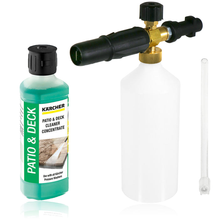 Spray Bottle for KARCHER Snow Foam Nozzle + Patio & Deck Cleaner Detergent