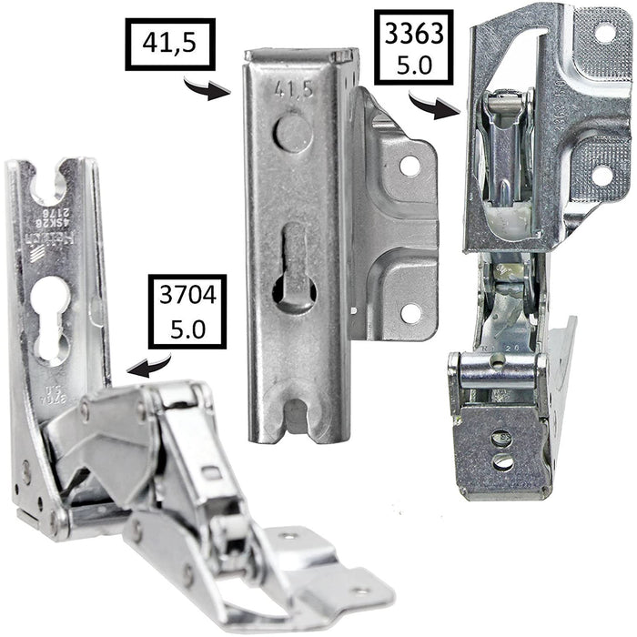 Door Hinge for LLOYDS Fridge Freezer - 3363 3362 5.0 41,5 Integrated Left and Right Hinges Pair