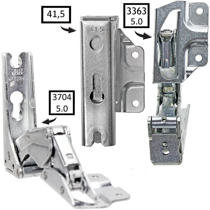 Door Hinge for FLAVEL Fridge Freezer - 3363 3362 5.0 41,5 Integrated Left and Right Hinges Pair