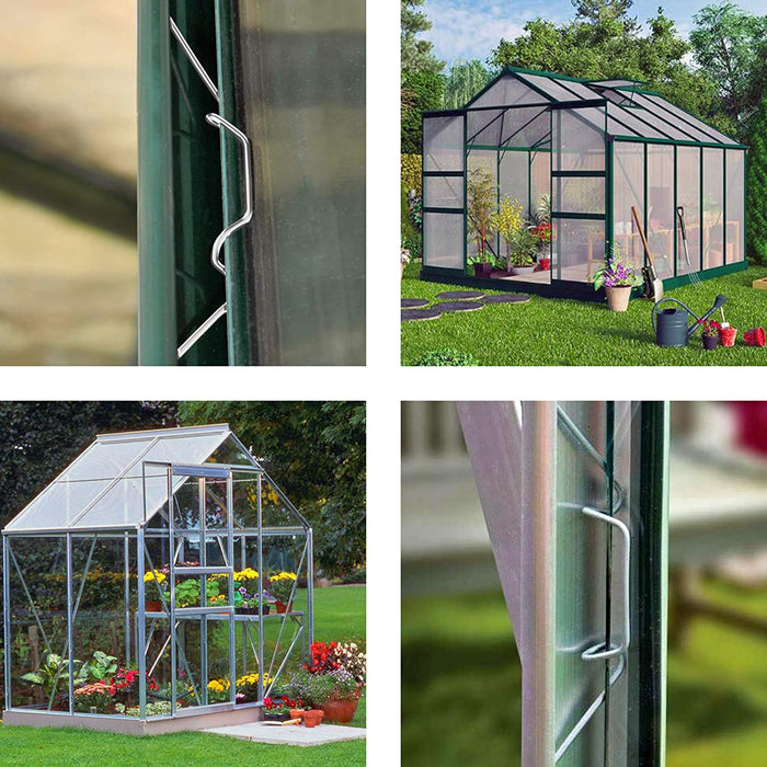 Greenhouse W Clips Spring Wire Glazing Glass Pane Frame Fixing Clamp