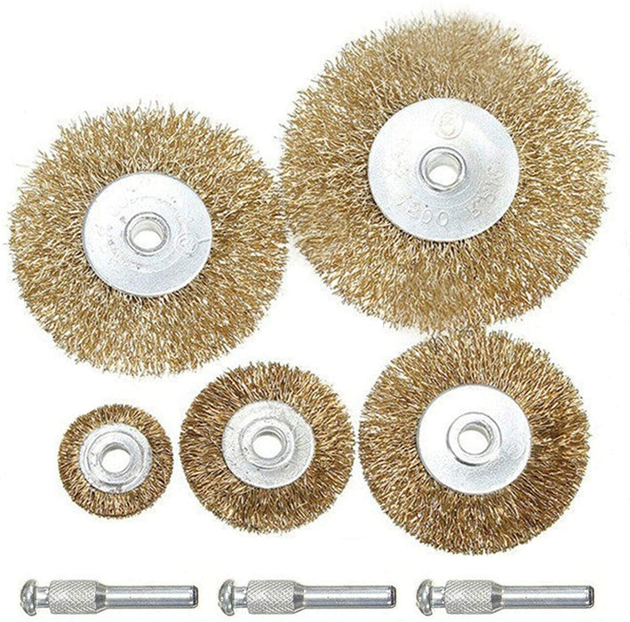 31 Piece Buffing Polishing Drill Wheel Accessory Wire Brush Kit 3.2mm + Rust Removal Set