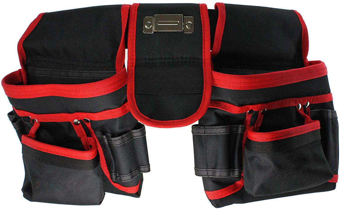 Heavy Duty 20 Pocket Double Tool Belt Pouch for DIY Trade Jobs Joiners Carpenters Builders
