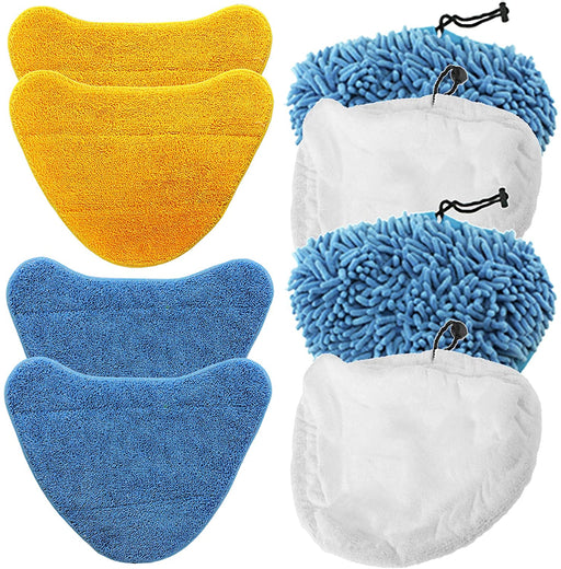 Pad Cover + Scrub Pads Set for VAX Steam Cleaner Mop S2 S3 S5 S6 S7 S8 (Pack of 8)