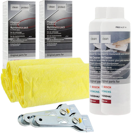 BOSCH Cooker Glass & Ceramic Hob Cleaning Maintenance Kit (Pack of 2)