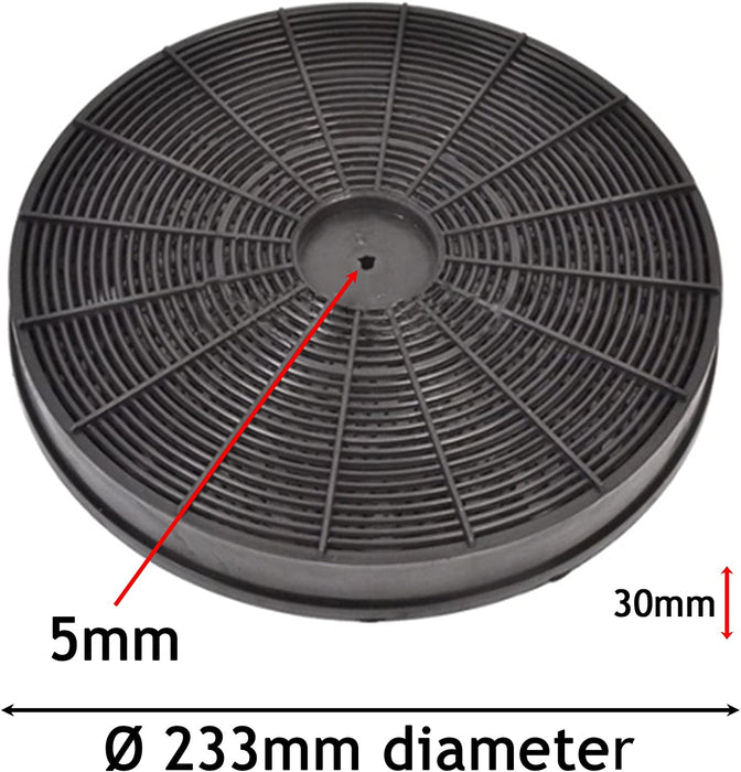 Carbon Charcoal Vent Filter for NEW WORLD CHE17000 Cooker Hood Extractor Fan EFF54 F233
