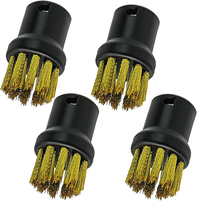 Nylon + Brass Wire Brush Tool Nozzles for Karcher Steam Cleaners (Pack of 8)