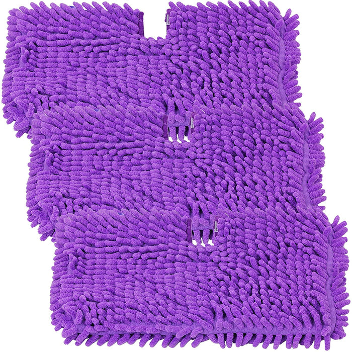 Steam Cleaner Cover Pads for Shark S3450 S3452 S3455K S3550 SE400 SE450 Mop (Pack of 3, Purple)
