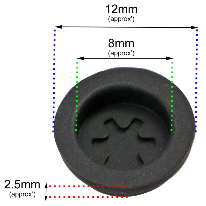 Burst Disc Seal for TRITON Shower Electric Membrane PRD Seals Discs Black x 6