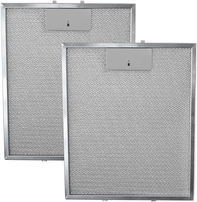 Cooker Hood Metal Mesh Grease Filter for Smeg Kitchen Extractor Fan Vent (Silver, 300 x 250 mm, Pack of 2)