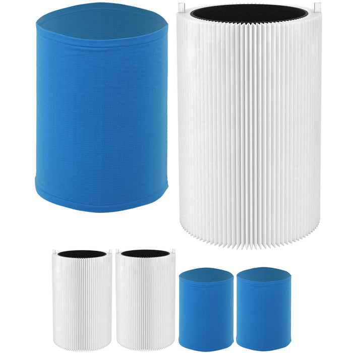 Filter Kit for BLUEAIR Air Purifier HEPA Carbon Sleeve Blue Pure 411 3210 Joy S (Pack of 3)
