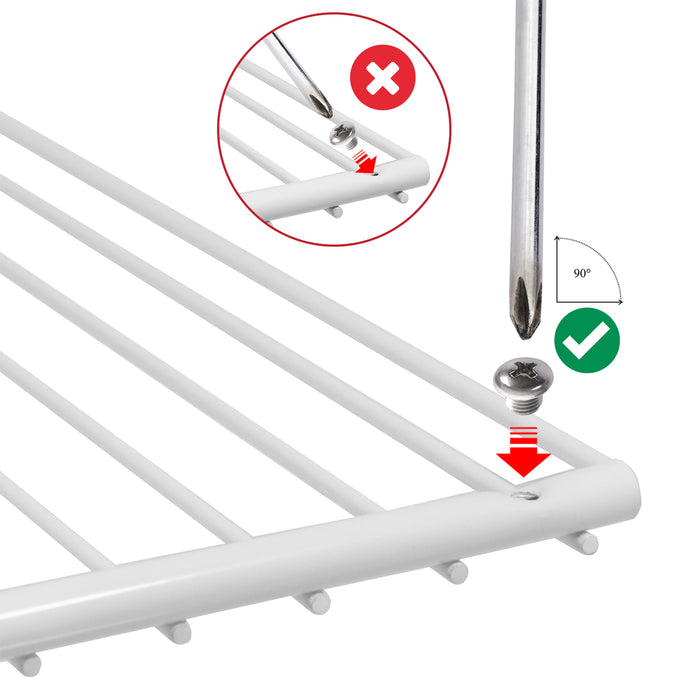 Fridge Shelf for SMEG Adjustable Plastic Coated White Extendable Shelves (Pack of 3)
