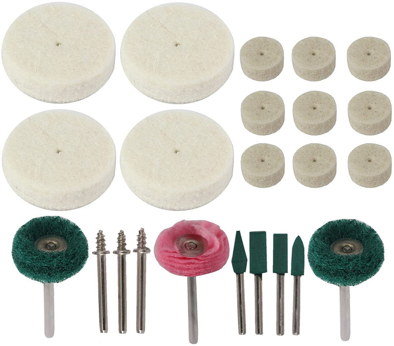 Metal Cleaning Polishing Buffing Wheel & Compound Polish Kit & Rust for Drill