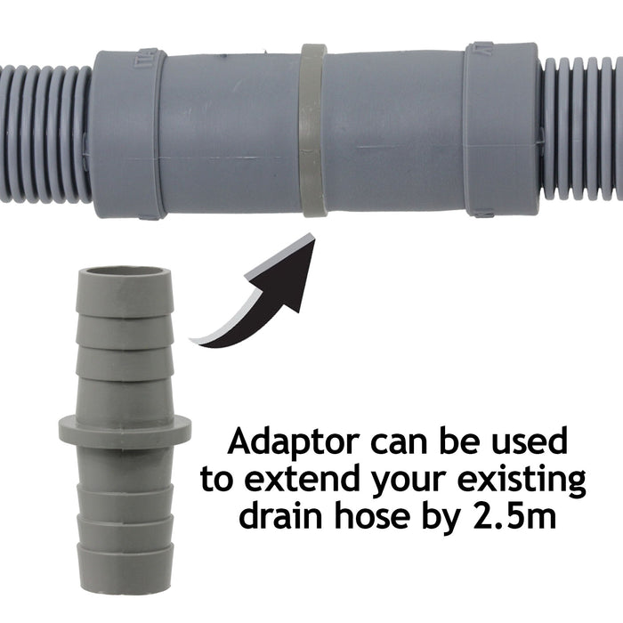 Fill Water Pipe Drain Hose Extension Outlet Kit for ARGOS PROACTION SWAN SERVIS Dishwasher 2.5m