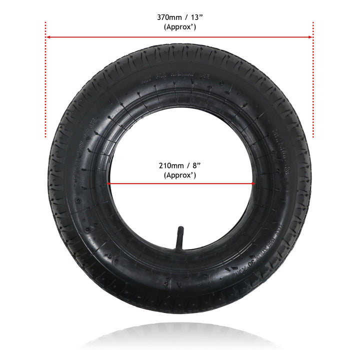 Wheelbarrow Wheel Tyre and Inner Tube (3.50-8, 35PSi)