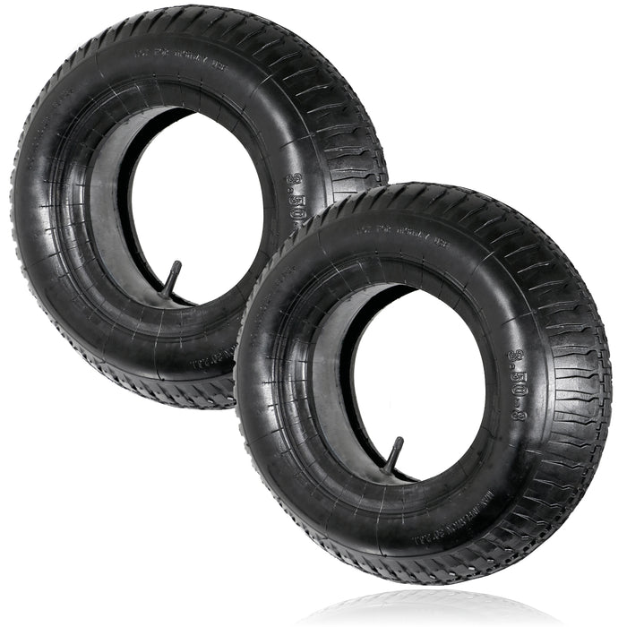 Wheelbarrow Wheel Tyre and Inner Tube - 3.50-8, 35PSi (Pack of 2 Tyres)