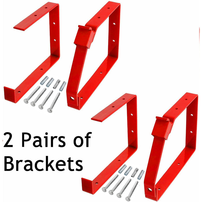 UNIVERSAL Ladder Rack Bracket Lockable Wall Secure Ladders Locking Brackets x 2