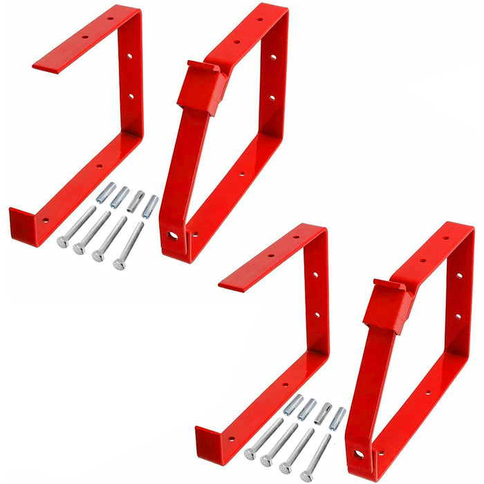 UNIVERSAL Ladder Rack Bracket Lockable Wall Secure Ladders Locking Brackets x 2