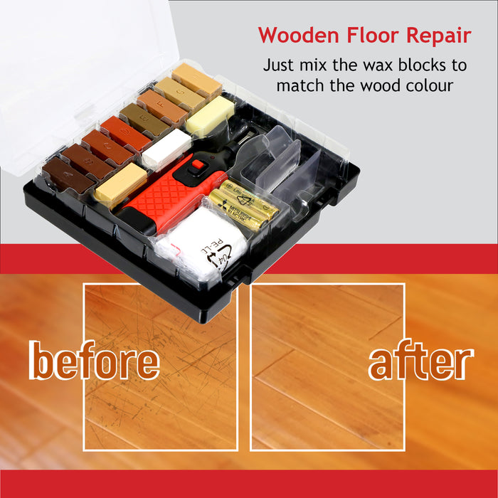 19 Piece Wood Wooden Flooring Surface Laminate Floor & Furniture Repair Kit