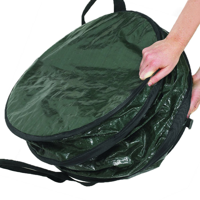 Collapsible Garden Bag Large Reusable Carry Handles Waste Bin Refuse Sack 90L x 3