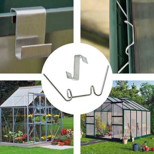 Greenhouse W + Z Clips Spring Wire Glazing Fixing Clamp Overlap Clip