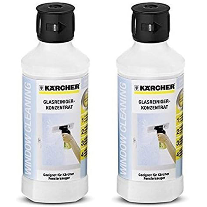 KARCHER Window Vacuum Cleaner Glass Cleaning Detergent Bottles RM500 500ml x 2