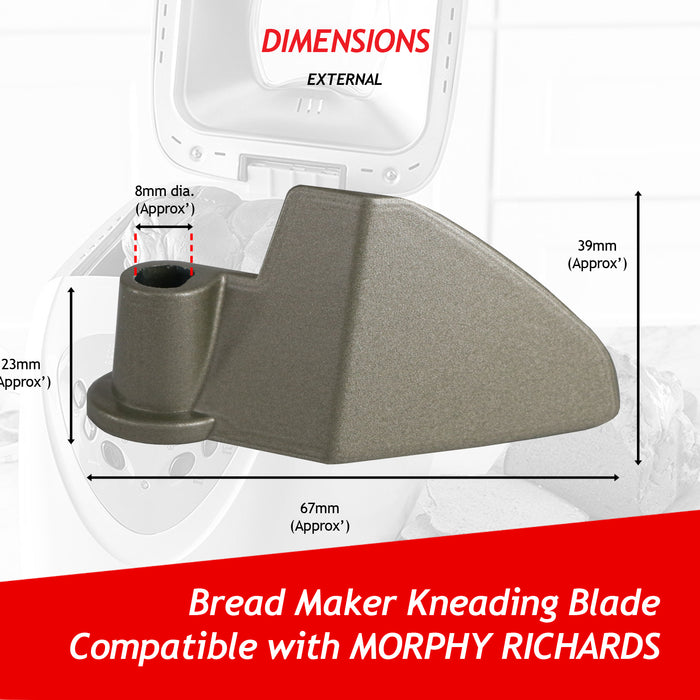 Baking Pan for Morphy Richards Breadmaker + Kneading Blade Arm 48319 48320 48321