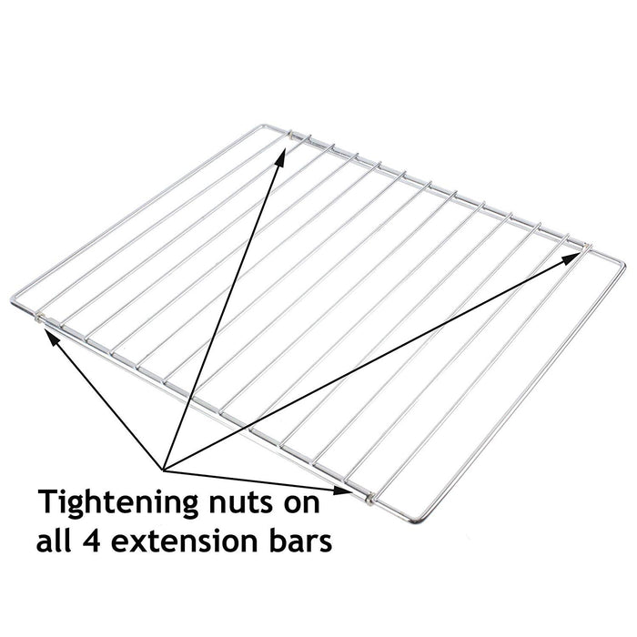 Adjustable Extendable Shelf for Candy Oven Cooker (310 x 360-590mm, Pack of 2)