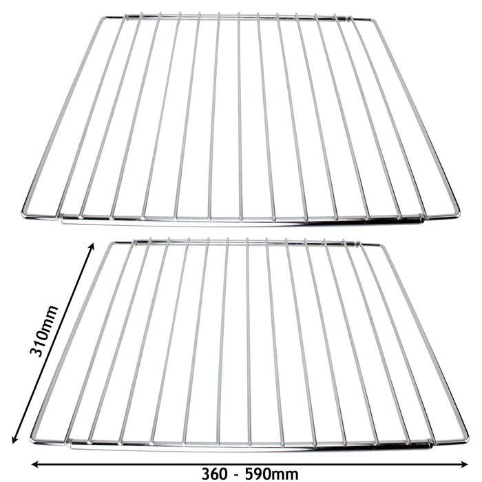 Adjustable Extendable Shelf for Neff Oven Cooker (310 x 360-590mm, Pack of 2)