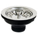 Sink Strainer Basket Waste Drain Plug Chrome Plated Stainless Steel Kitchen Bathroom Basin (40mm, 1 1/2")