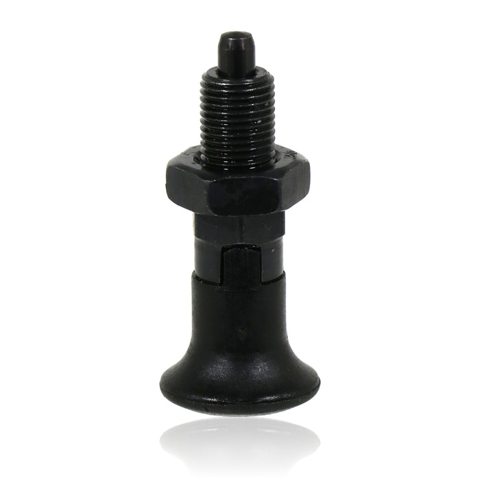 M10 Index Plunger Spring Loaded with Rest Position Locking Pin Blackened Steel