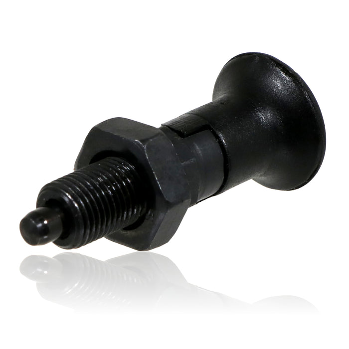 M10 Index Plunger Spring Loaded with Rest Position Locking Pin Blackened Steel