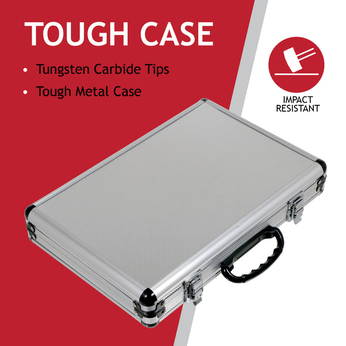 Tungsten Carbide Tipped Router Bit Set (35 Pieces, 6.35mm 1/4'' Shank + Alloy Case)