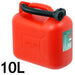 Fuel Can 10L Red Large Plastic Petrol Diesel Jerry Can Canister + Flexible Spout Red