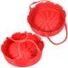 Air Fryer Basket Liner Silicone Pot Mat Non-Stick Multi Cooker Frying Round Tray With Handle Red 2 x Baskets Liners