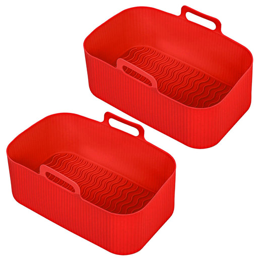 Red Basket for Air Fryer Drawer Liner Silicone x 2