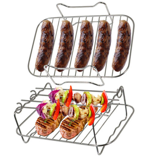 Rack for NINJA Air Fryer Foodi AF300 AF400 AF451 Double Basket Grill Shelf Skewer x 2