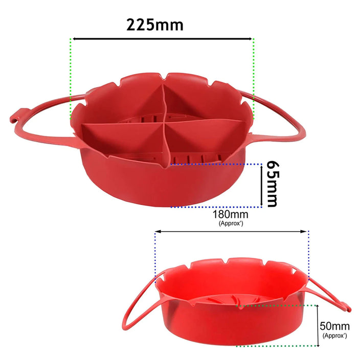 Basket Liner for BLAUPUNKT Rapid Air Fryer 3L 4.5L AFD501 AFD601 Silicone Set Red