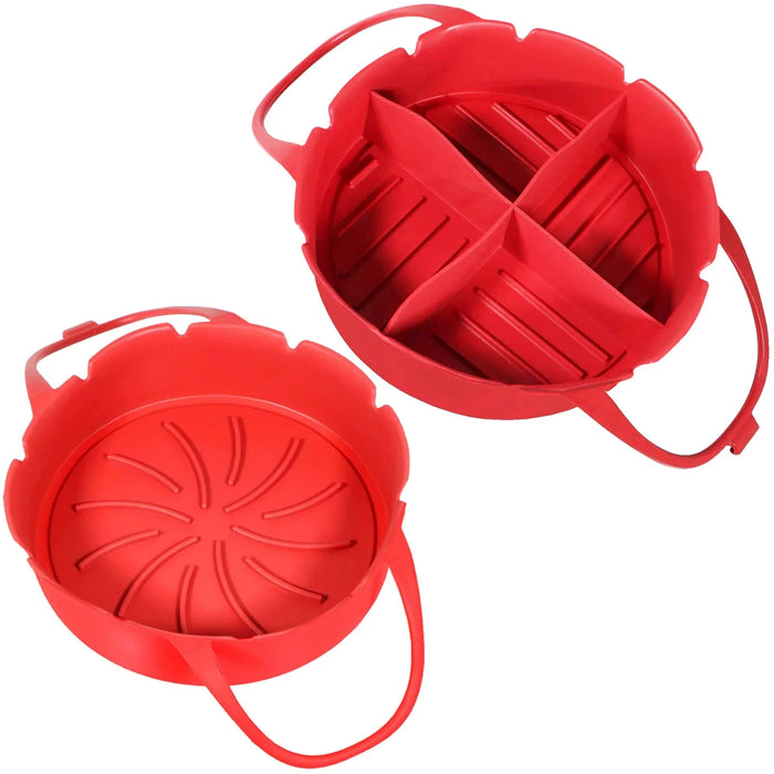 Basket Liner for BLAUPUNKT Rapid Air Fryer 3L 4.5L AFD501 AFD601 Silicone Set Red