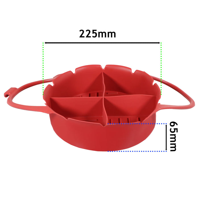 Air Fryer Basket Liner Silicone Pot Mat Non-Stick Frying Multi Cooker Round Tray