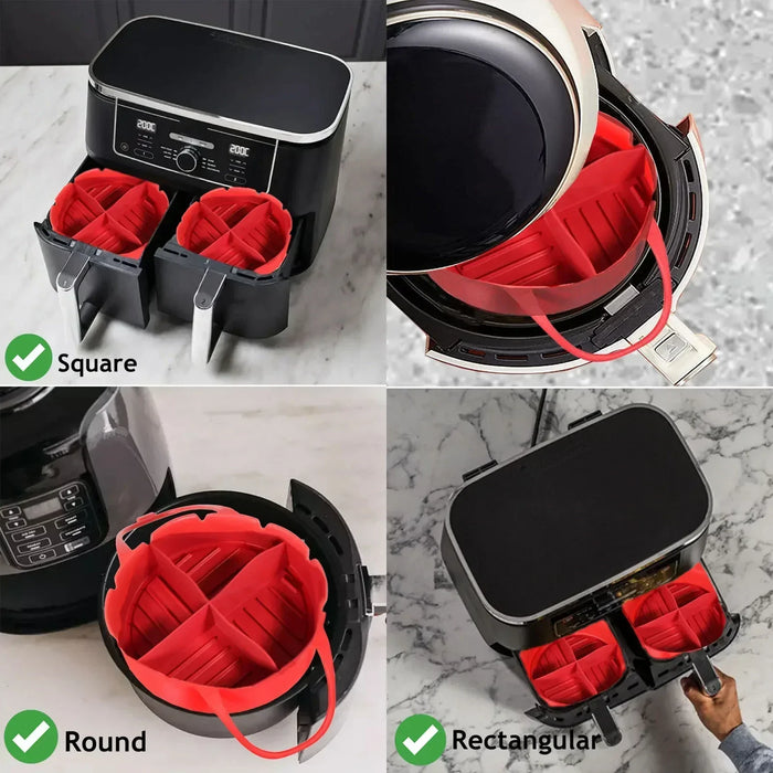 Basket Liner for TEFAL EasyFry Compact Classic Precision Air Fryer Red Set