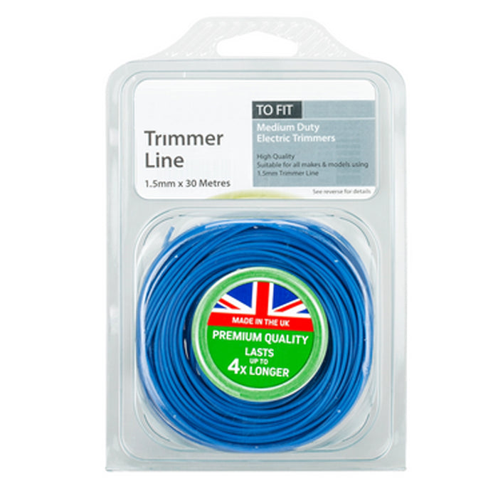 Trimmer Strimmer Line Spool Refill Cord 30m x 1.5mm Universal Blue Auto-Feed