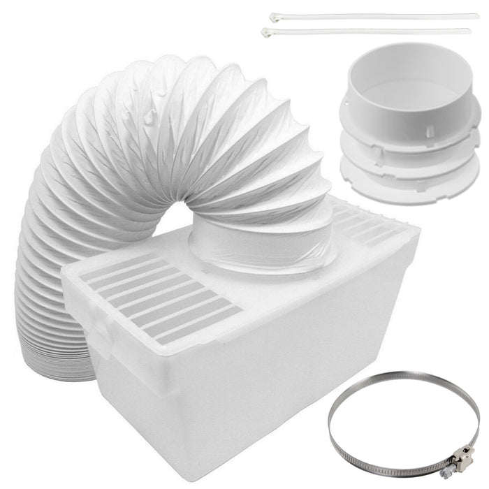Condenser Vent Box & Hose Kit for Logik Tumble Dryers (with Screw Clip)