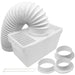 Vent Hose Condenser Kit with 3 x Adaptors for Zanussi Tumble Dryer (1.2m)