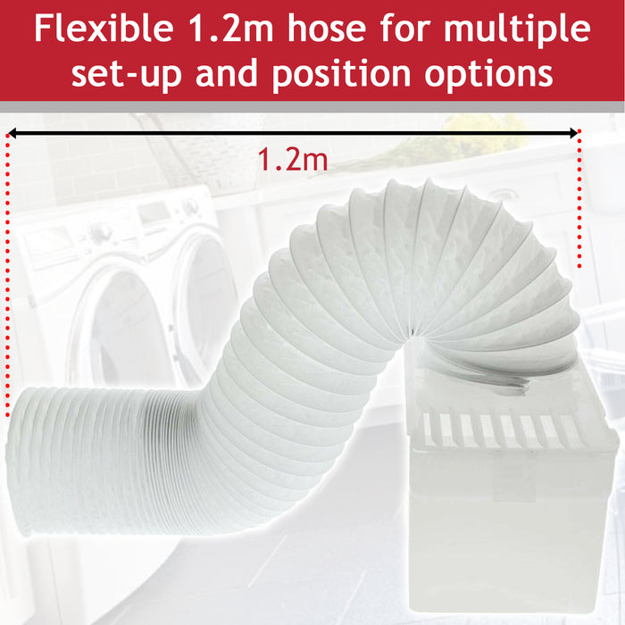 Vent Hose Condenser Kit with 3 x Adaptors for Indesit Tumble Dryer (1.2m)